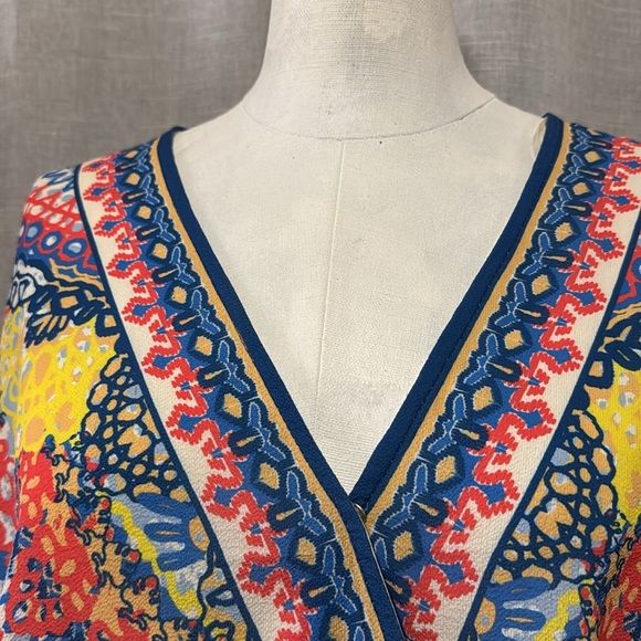 Flying Tomato|Anthropologie|S-Boho 3/4 Wide Sleeve Kimono Style Blouse--EUC - Picture 4 of 16
